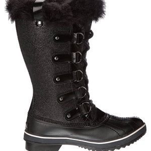 SOREL Black Glitter TOFINO WATERPROOF BOOTS  US 9
